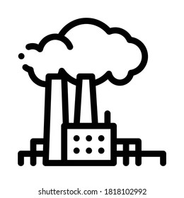 power factory icon vector. power factory sign. isolated contour symbol illustration