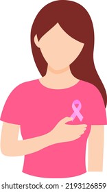 The power to fight breast cancer.  Breast cancer awareness campaign. Vector illustration.