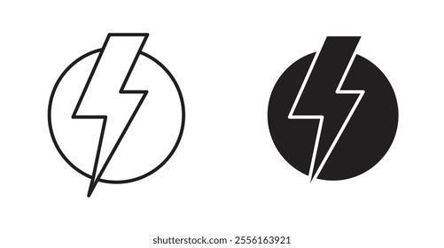 Power Filled flat icons set for apps and web ui designs.