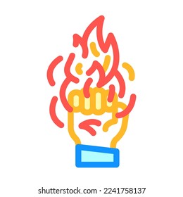 power fire color icon vector. power fire sign. isolated symbol illustration
