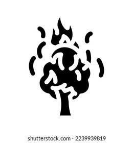 power fire glyph icon vector. power fire sign. isolated symbol illustration