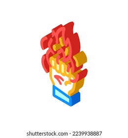 power fire isometric icon vector. power fire sign. isolated symbol illustration