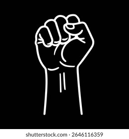 Power Fist, Clenched Fist, Protest Icon, Protest Fist, Unity Icon, Protest Symbol, Solidarity Fist, Vector Illustration Background	
