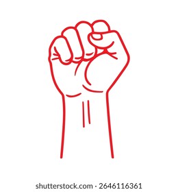Power Fist, Clenched Fist, Protest Icon, Protest Fist, Unity Icon, Protest Symbol, Solidarity Fist, Vector Illustration Background	