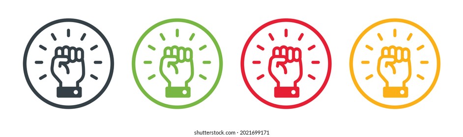 Power fist icon. Protest symbol vector illustration