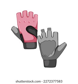 power fitness gloves cartoon. power fitness gloves sign. isolated symbol vector illustration