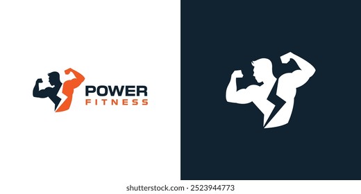 power fitness logo vector illustration. gym logo template