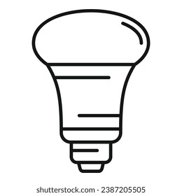 Vector de contorno de icono de fijación de potencia. Buen control en línea. Iluminación del hogar