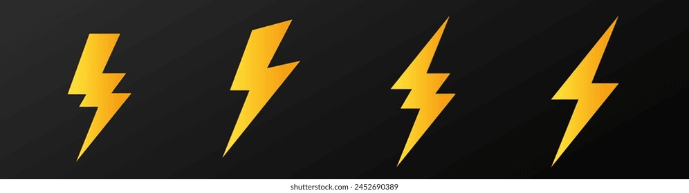 Power Flash Bolt and Thunder Vector Logo