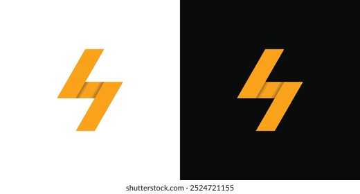 Power flash energy logo design. Lighting bolt. Premium Vector