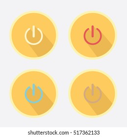 power flat icon vector