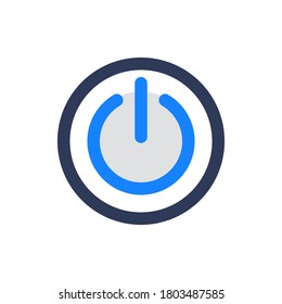 icono de interfaz de esquema plano de potencia