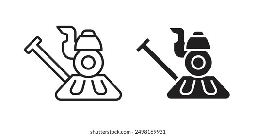 power float vector icon set in black color.