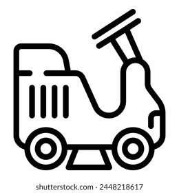 Power floor scrubber icon outline vector. Professional cleaning equipment. Cleaning indoor service