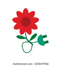 Power Flower Logo Icon Design