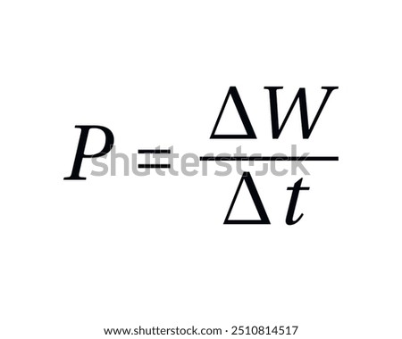 Power Formula on the white background. Education. Science. School. Formula. Vector illustration.