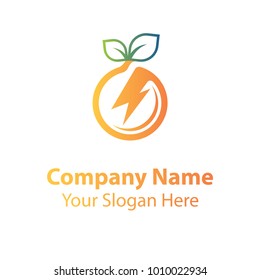 Power fruit logo design