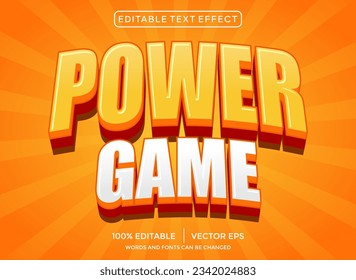  power game 3D editable text effect