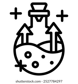 Ilustración de icono de Vector de juegos de Power Up