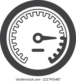 Power Gauge Illustration In Minimal Style Isolated On Background