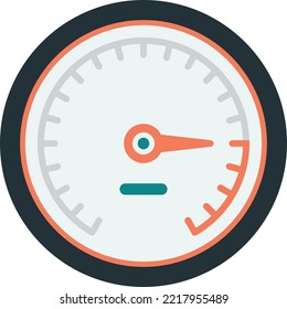 Power Gauge Illustration In Minimal Style Isolated On Background