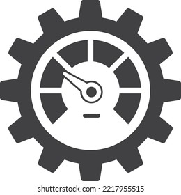 Power Gauge Illustration In Minimal Style Isolated On Background