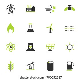 Power Generation Color Vector Icons For Web And User Interface Design