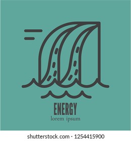 Power generation  company logo. Vector illustration isolated on background. Conceptual illustration for energy