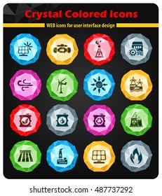 Power generation industry icons for user interface design