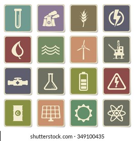 Power generation label icons for web