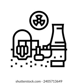 power generation nuclear energy line icon vector. power generation nuclear energy sign. isolated contour symbol black illustration