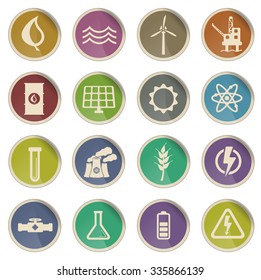 Power generation simply vector icon set