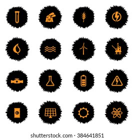 Power generation  vector icons for web sites and user interface