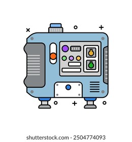 Power Generator Fill Color Icon, Vector illustration