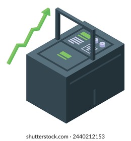 Power generator icon isometric vector. Social esg. Business energy