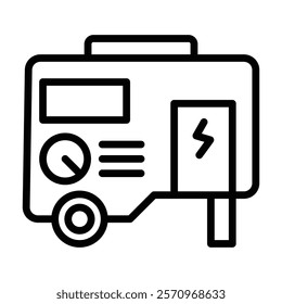 Power generator Outline bold Vector Icon which can be easily modified or Edited  