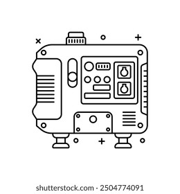 Power Generator Outline Icon, Vector illustration