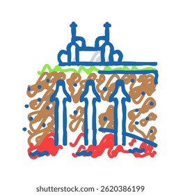 power geothermal energy doodle icon sketch vector. power geothermal energy sign. isolated symbol illustration