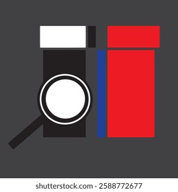 power gift search icon flat illustration