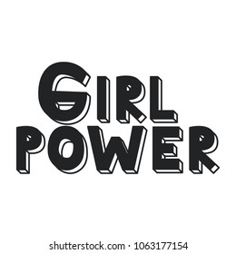 Power Girl Calligraphy Message Stock Vector (Royalty Free) 1063177154 ...