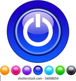 Power glossy circle web buttons.