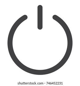 Power glyph icon, web and mobile, push sign vector graphics, a solid pattern on a white background, eps 10.