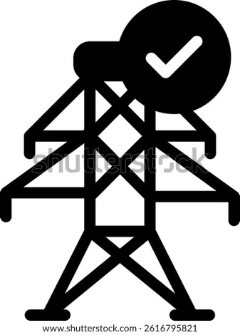 Power Glyph Vector Icon Design