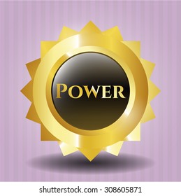 Power gold badge
