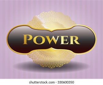 Power gold emblem