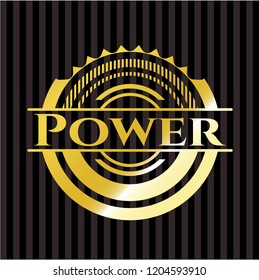 Power gold shiny emblem