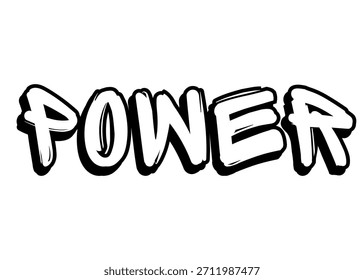 Power graffiti word vector font
Vector font word on a white background