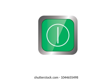 power green button icon  on / off