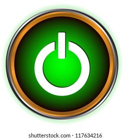 Power green circle logo on a white background