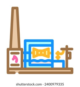 power grid biomass energy color icon vector. power grid biomass energy sign. isolated symbol illustration